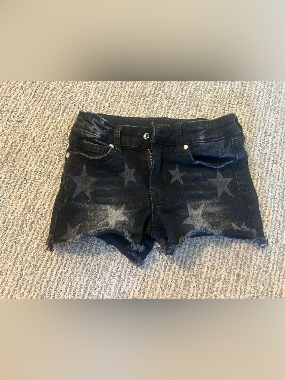Joe's Jeans Black Star Print Denim Shorts